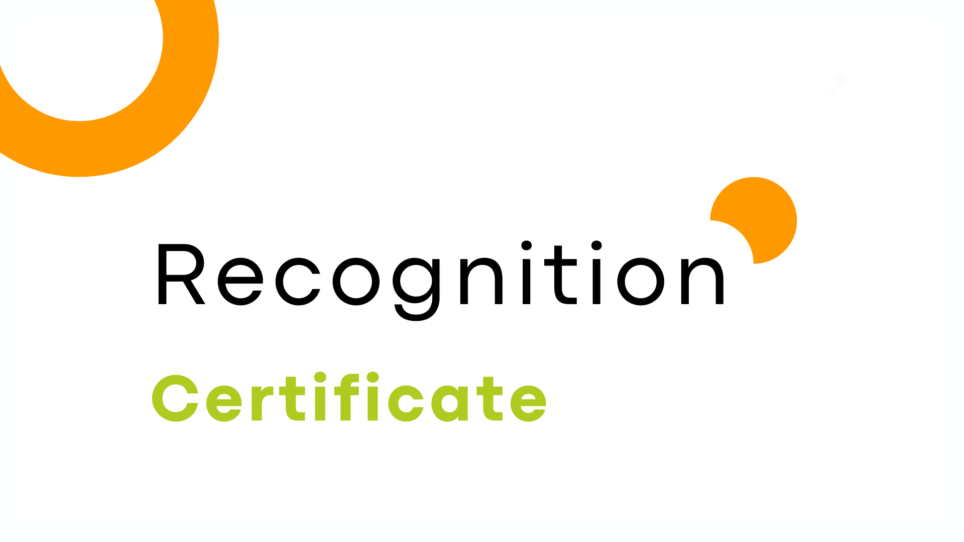 Recognition Certificate