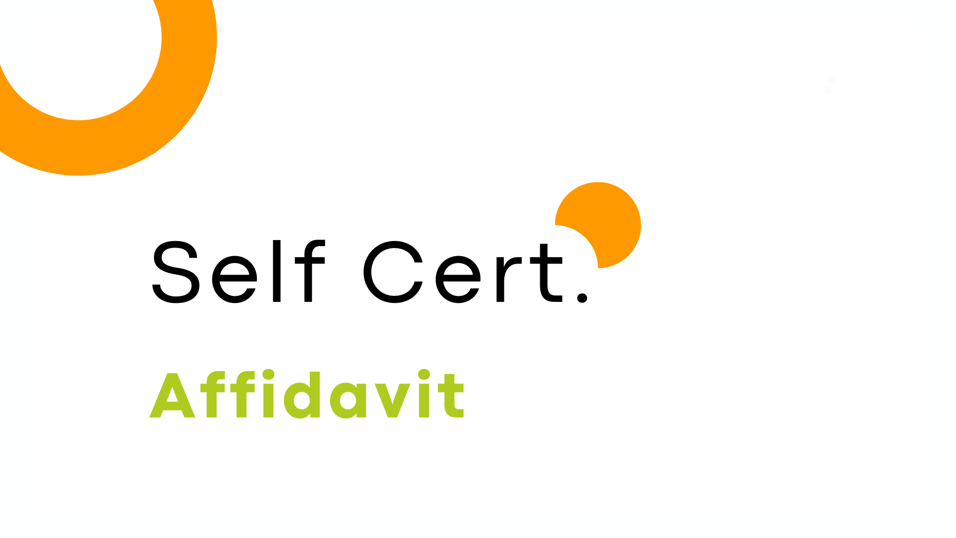 Self Certification Affidavit