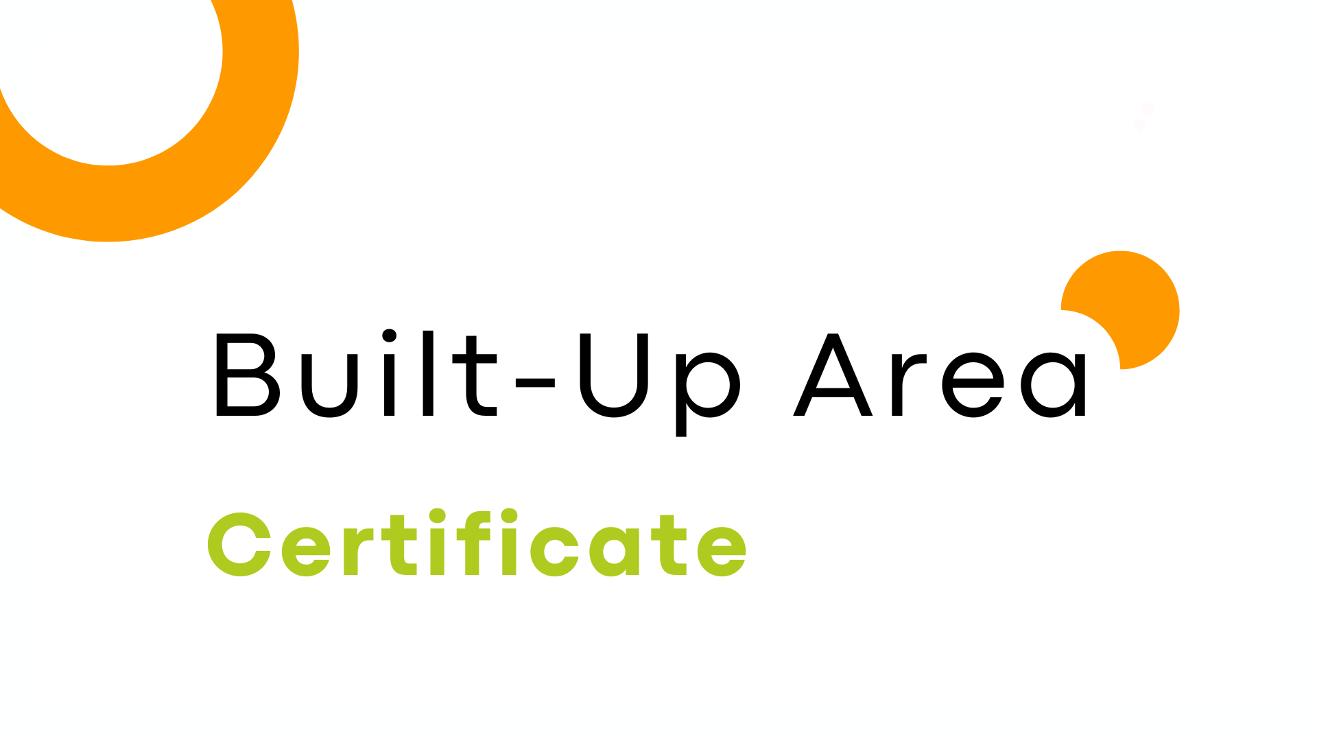 Built-up Area Certificate